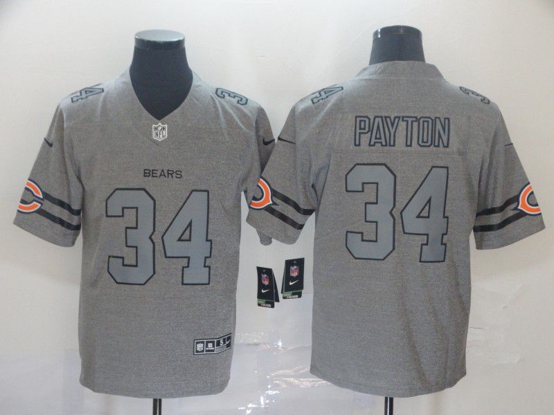 Men Chicago Bears #34 Payton Grey Retro Nike NFL Jerseys->chicago bears->NFL Jersey